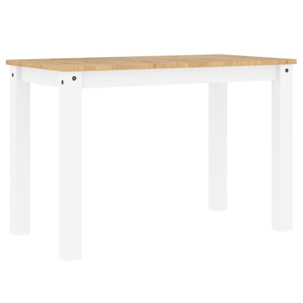 vidaXL Table à manger Panama blanc 117x60x75 cm bois massif de pin