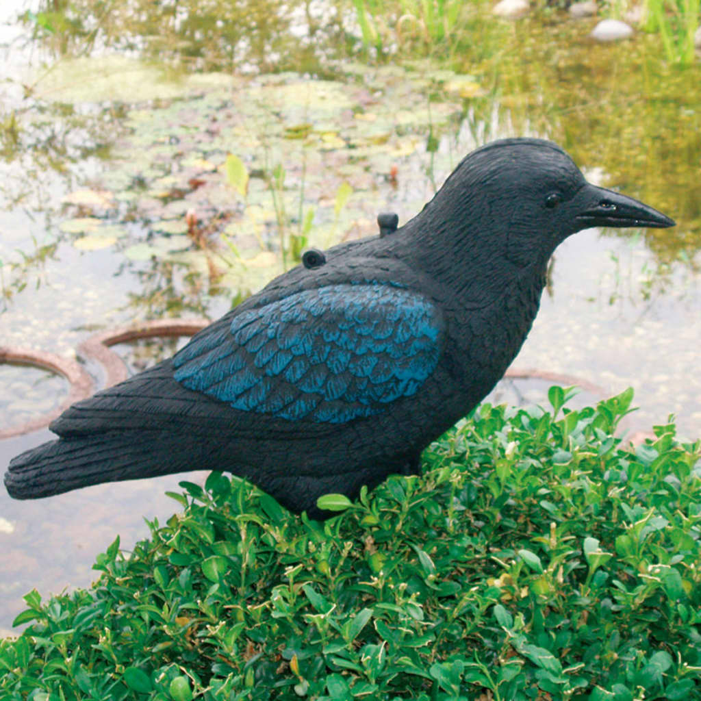 Ubbink Statue de corbeau 27 cm Noir