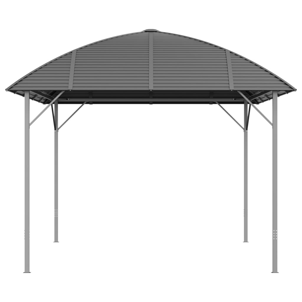 vidaXL Tonnelle avec toit arqué 3x4 m Anthracite