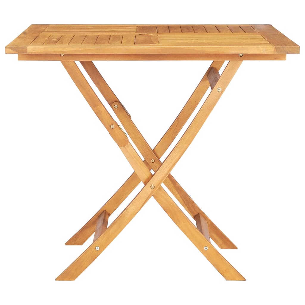 vidaXL Table pliable de jardin 85x85x76 cm Bois de teck solide