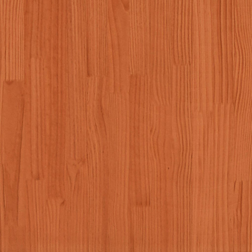 vidaXL Table de rempotage avec étagère cire marron bois massif de pin