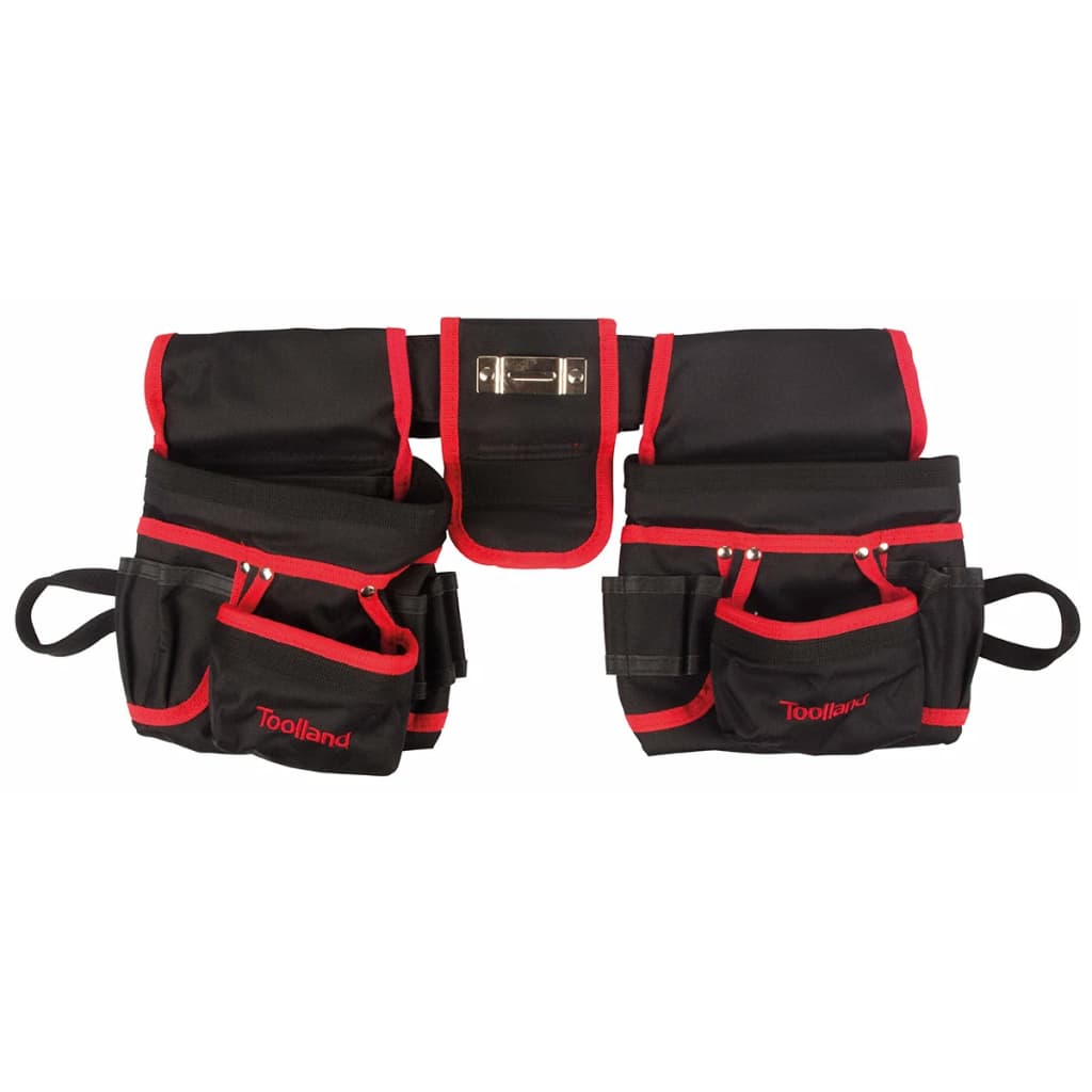 Toolland Sacs de ceinture à outils pour électricien Noir et rouge FI68