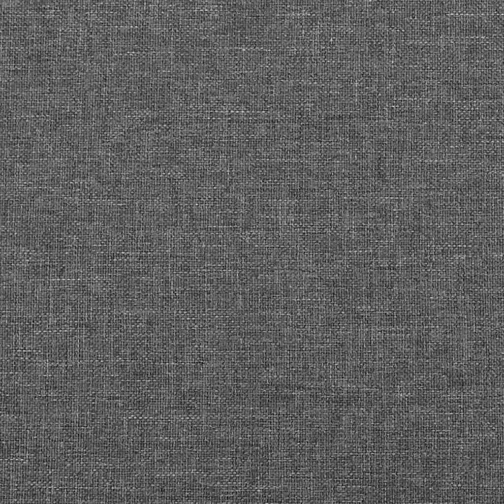 vidaXL Lit à sommier tapissier avec matelas Gris foncé 120x200cm Tissu