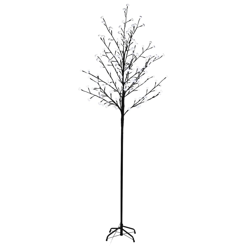 vidaXL Arbre de Noël à LED Lumière blanche Cerisier en fleurs 180 cm