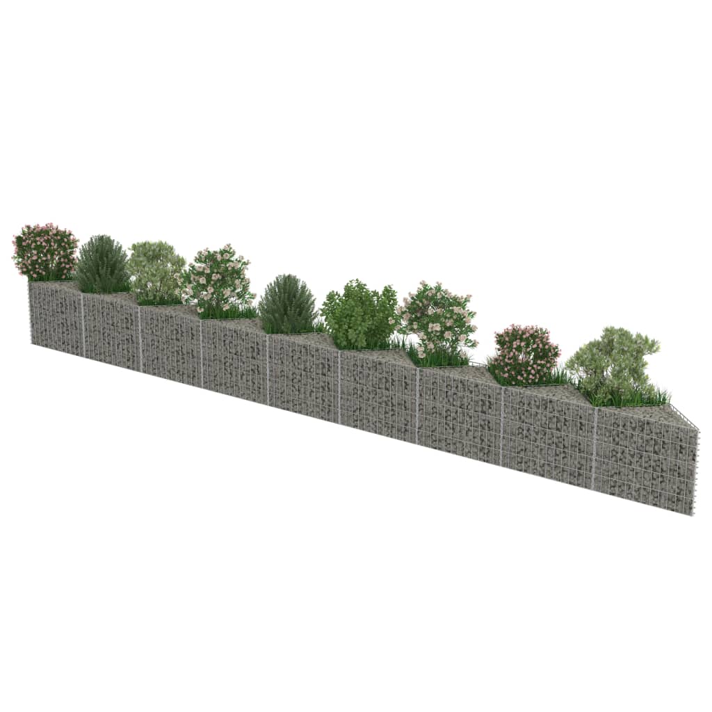 vidaXL Mur de gabion Acier galvanisé 630 x 30 x 50 cm