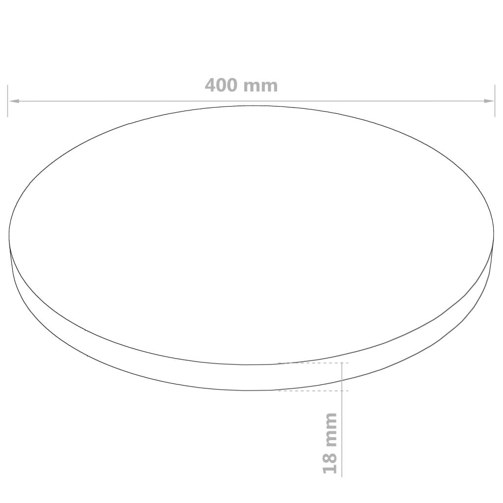 vidaXL Dessus de table Rond MDF 400 x 18 mm