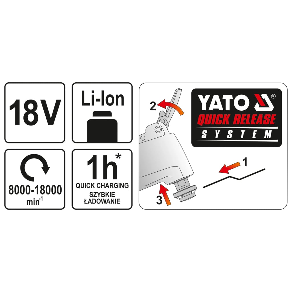 YATO Multi-outil oscillant sans batterie 18V