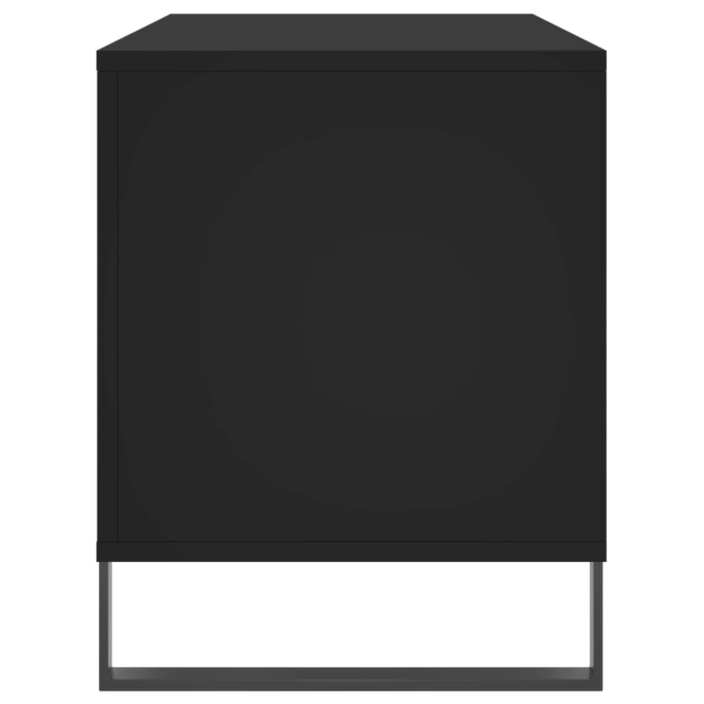 vidaXL Armoire à disques noir 100x38x48 cm bois d'ingénierie