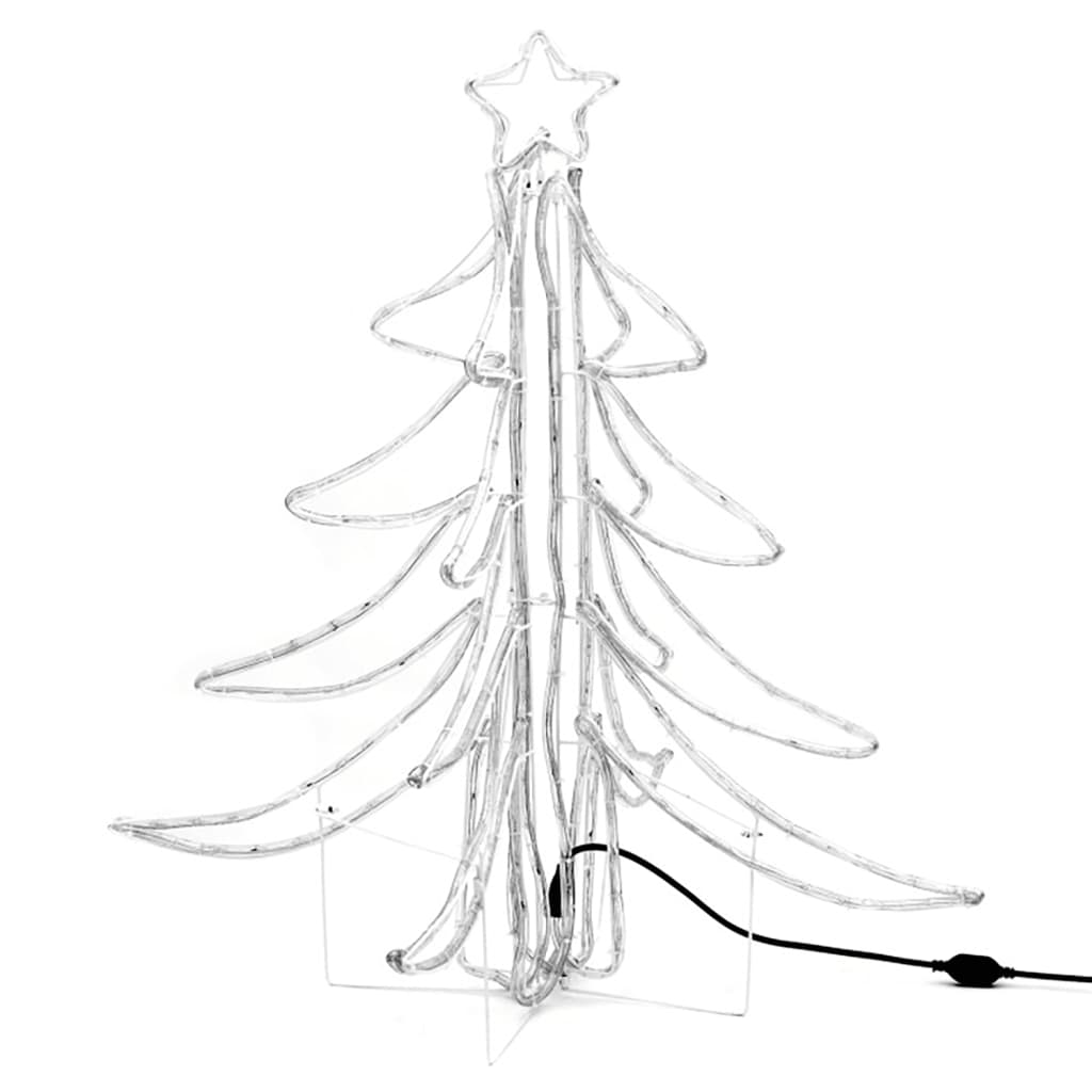 vidaXL Arbres de Noël pliables avec LED 2 pcs Blanc chaud 87x87x93 cm