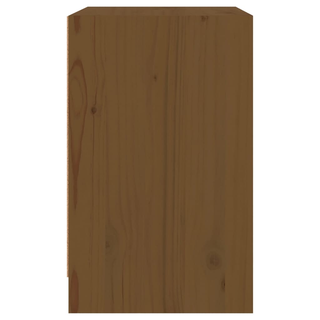 vidaXL Tables de chevet 2pcs Marron miel 40x31x50cm Bois de pin massif