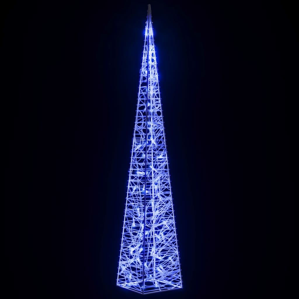 vidaXL Cône lumineux décoratif à LED Acrylique Bleu 120 cm