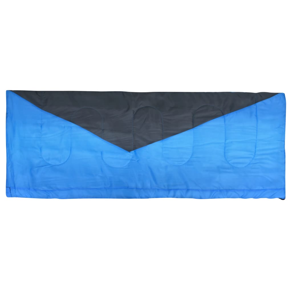 vidaXL Sac de couchage léger en forme d'enveloppe Bleu 1 100 g 10°C