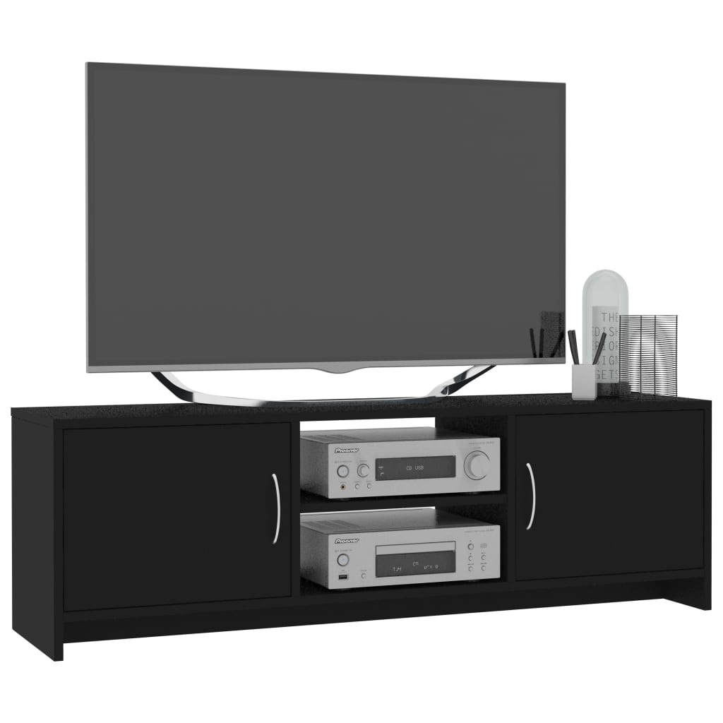 vidaXL Meuble TV Noir 120 x 30 x 37,5 cm Aggloméré