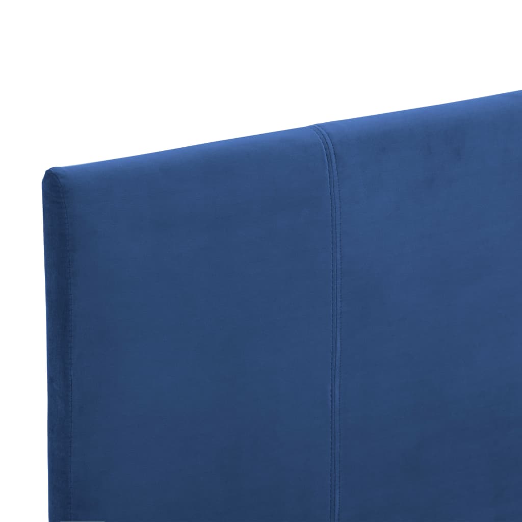 vidaXL Cadre de lit Bleu Tissu 90 x 200 cm