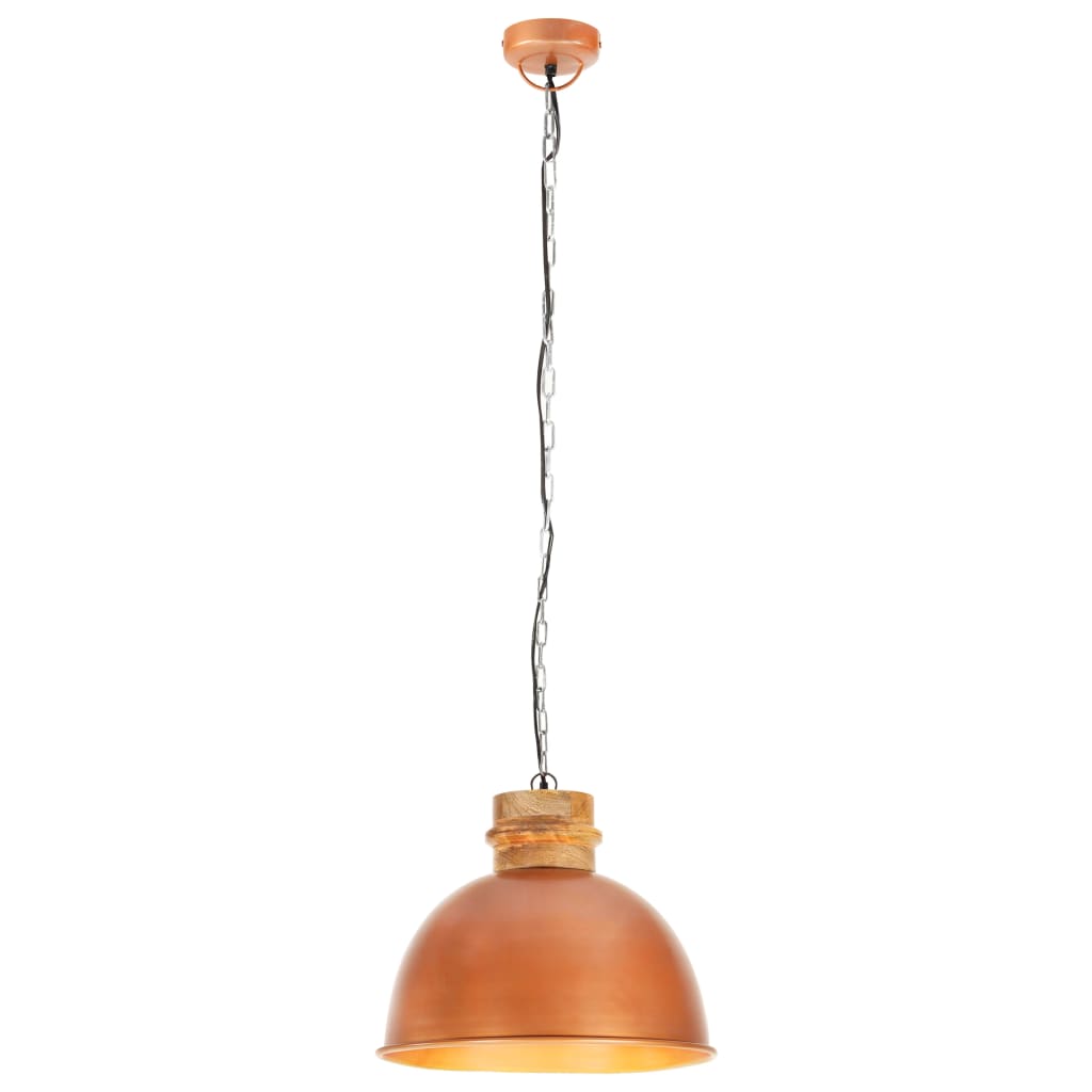 vidaXL Lampe suspendue industrielle Cuivre Rond 50 cm E27 Manguier