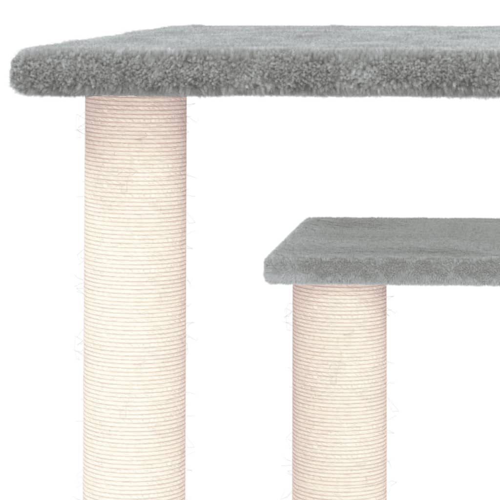 vidaXL Arbres à chat avec plates-formes gris clair 50 cm