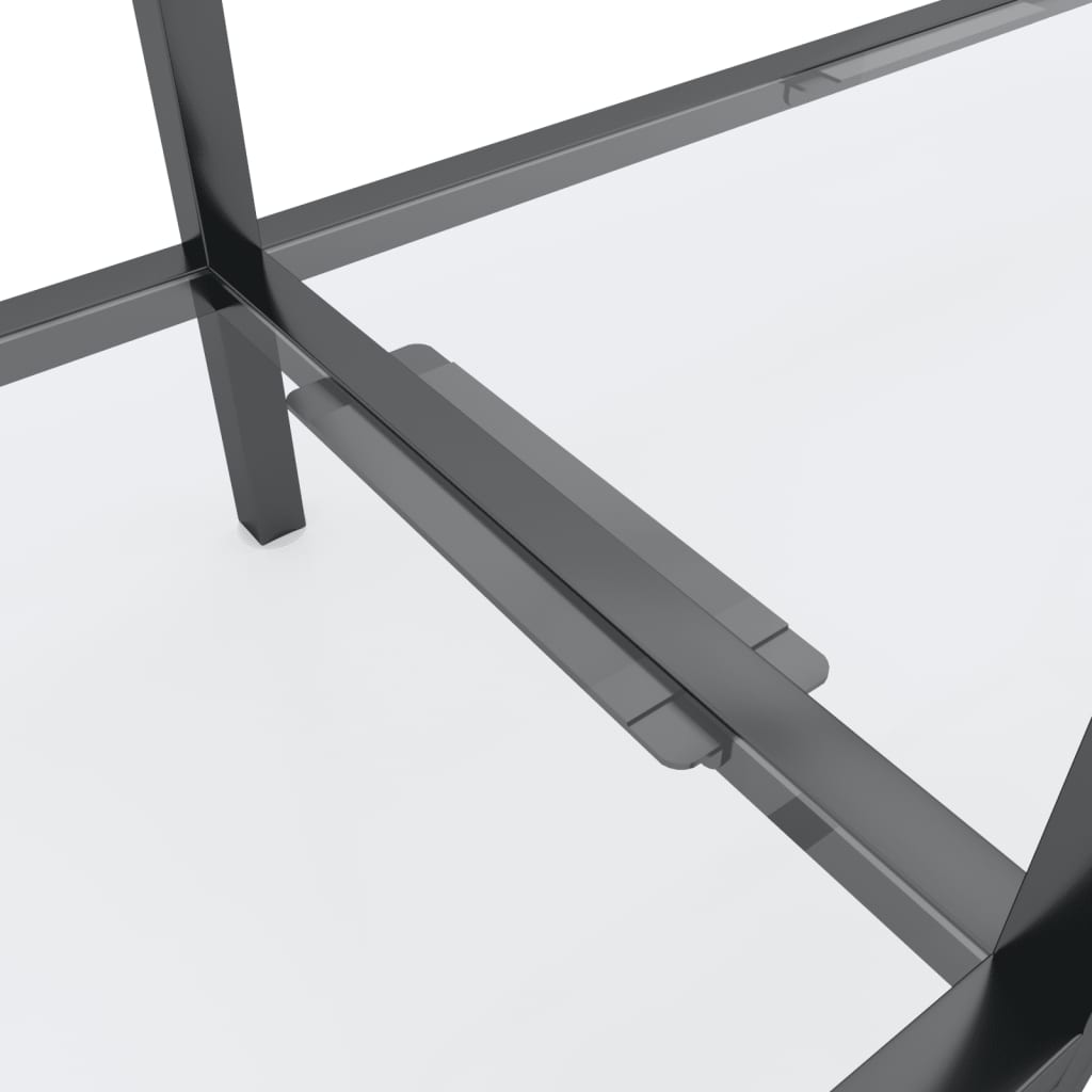 vidaXL Table console Transparent 160x35x75,5 cm Verre trempé
