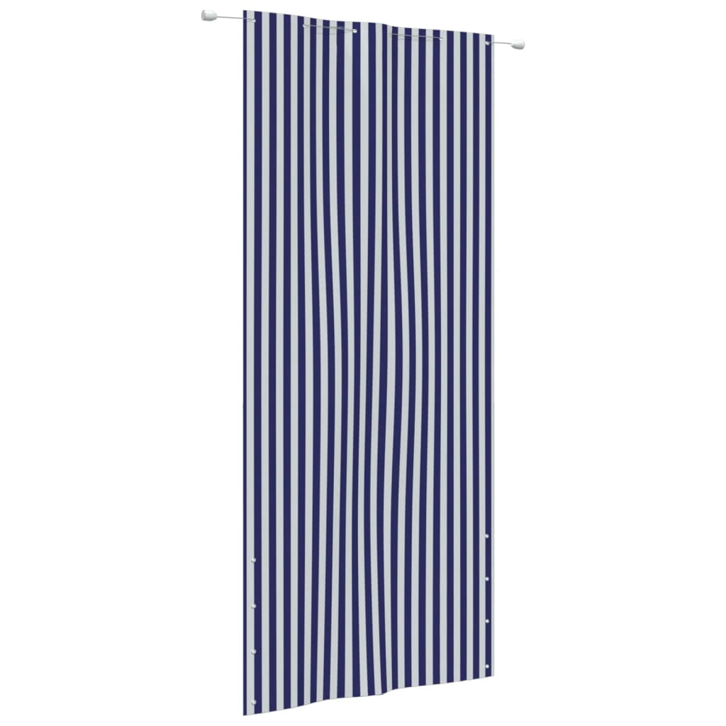 vidaXL Écran de balcon Bleu et blanc 120x240 cm Tissu Oxford
