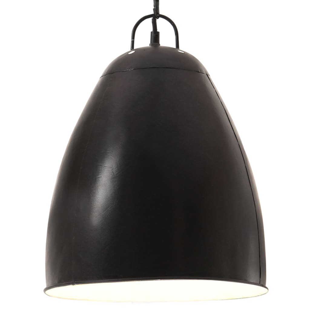 vidaXL Lampe suspendue industrielle 25 W Noir Rond 32 cm E27