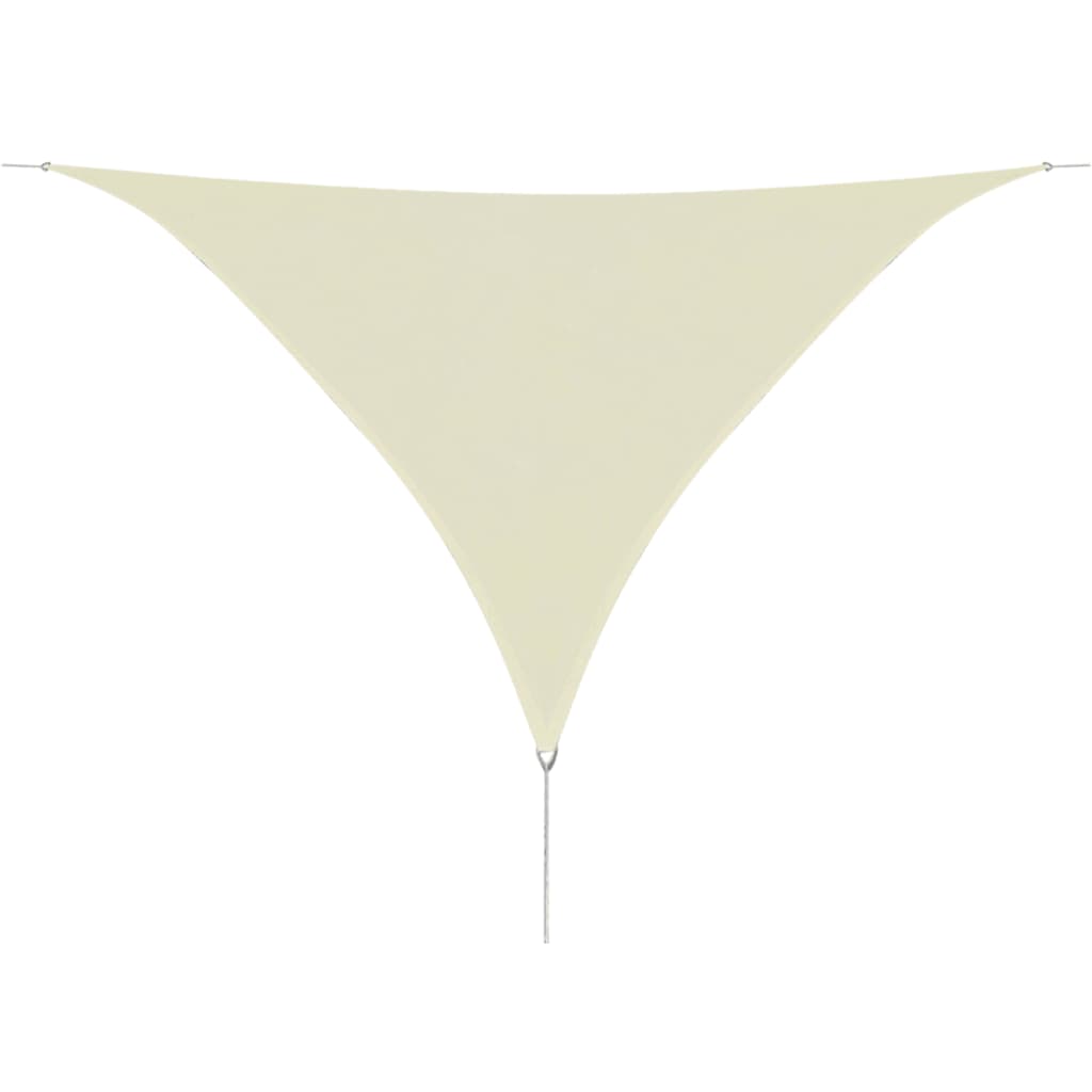 vidaXL Parasol en PEHD triangulaire 3,6x3,6x3,6 m Crème