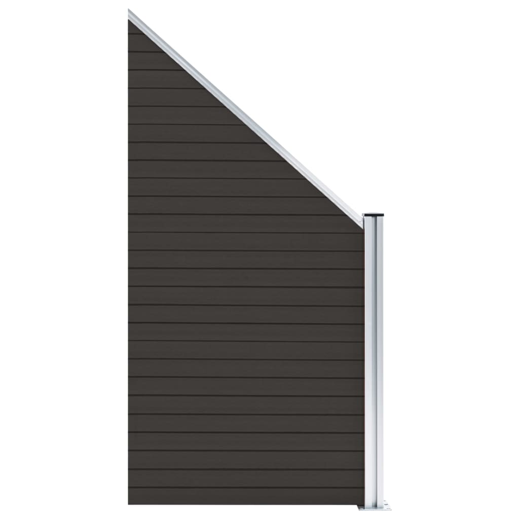 vidaXL Panneau de clôture WPC 95x(105-180) cm Noir