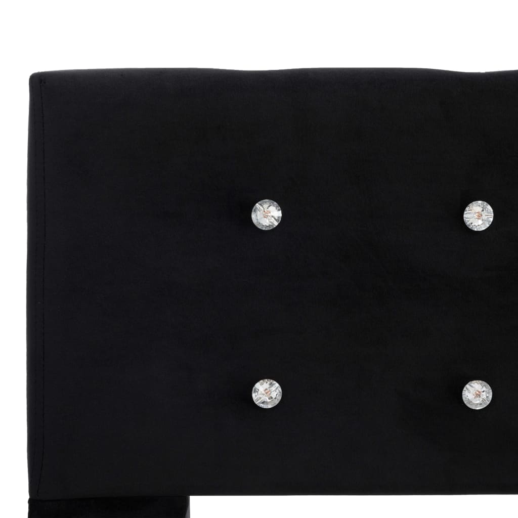 vidaXL Lit avec matelas à mémoire de forme Noir Velours 120 x 200 cm