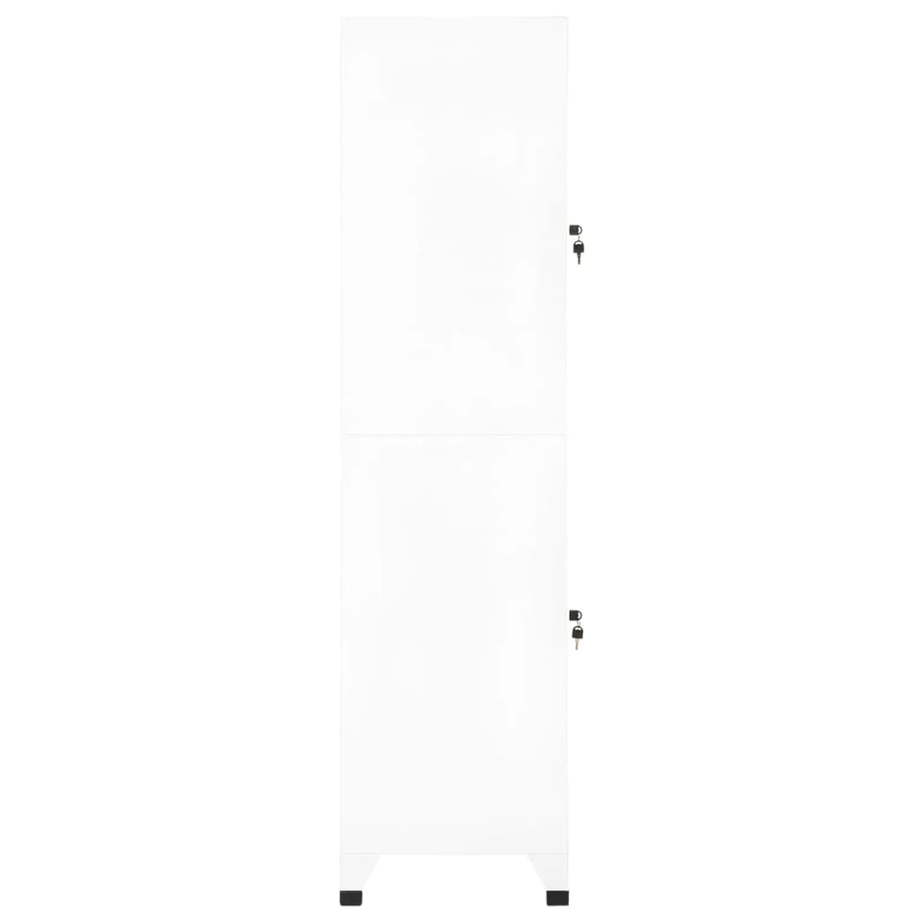vidaXL Armoire à casiers Blanc 38x45x180 cm Acier