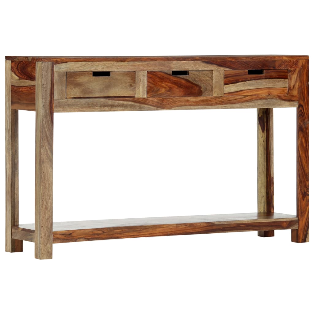 vidaXL Table console avec 3 tiroirs 120x30x75 cm Bois massif