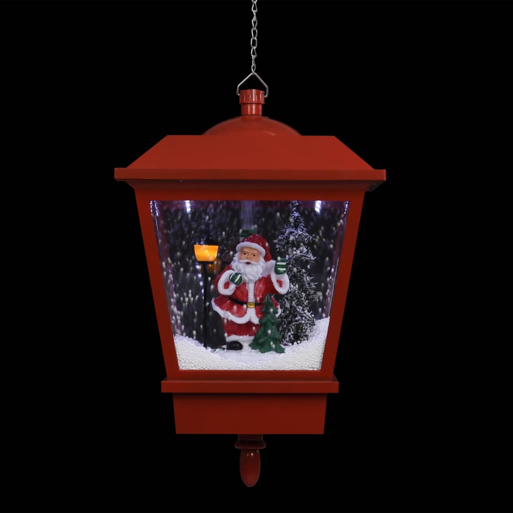 vidaXL Lampe suspendue de Noël lumière LED Père Noël Rouge 27x27x45 cm