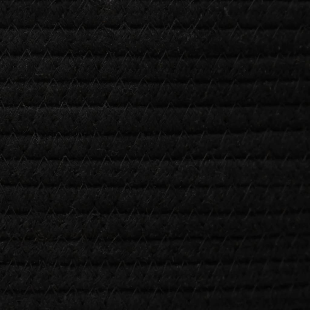 vidaXL Paniers de rangement 2 pcs blanc et noir coton