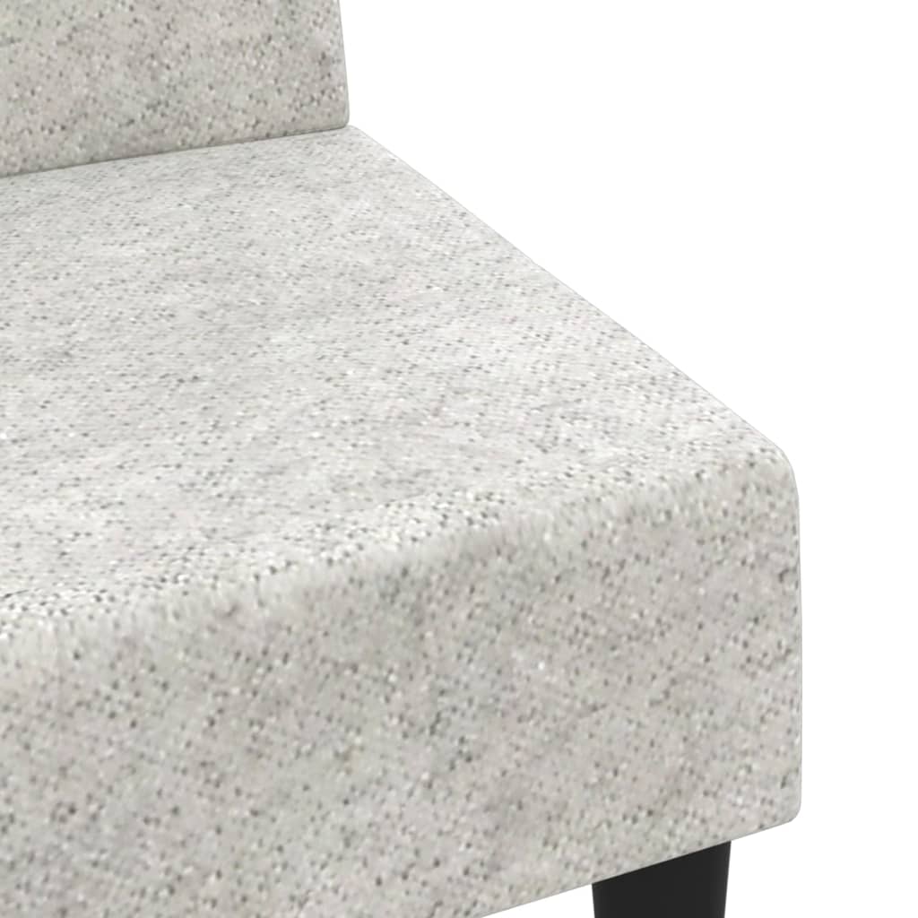 vidaXL Canapé-lit à 2 places avec tabouret Gris clair Tissu microfibre