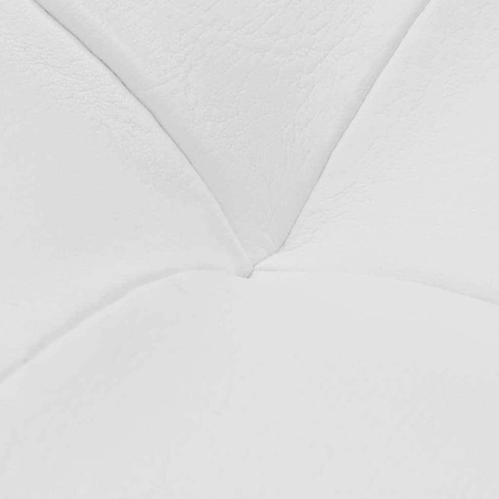 vidaXL Pouf de rangement Cuir synthétique Blanc