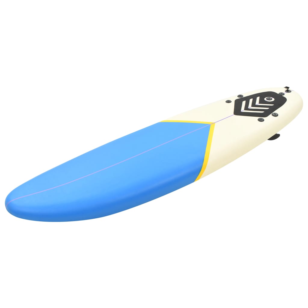 vidaXL Planche de surf 170 cm Bleu et crème