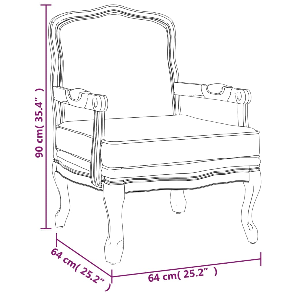 vidaXL Chaise de canapé beige 64x64x90 cm lin