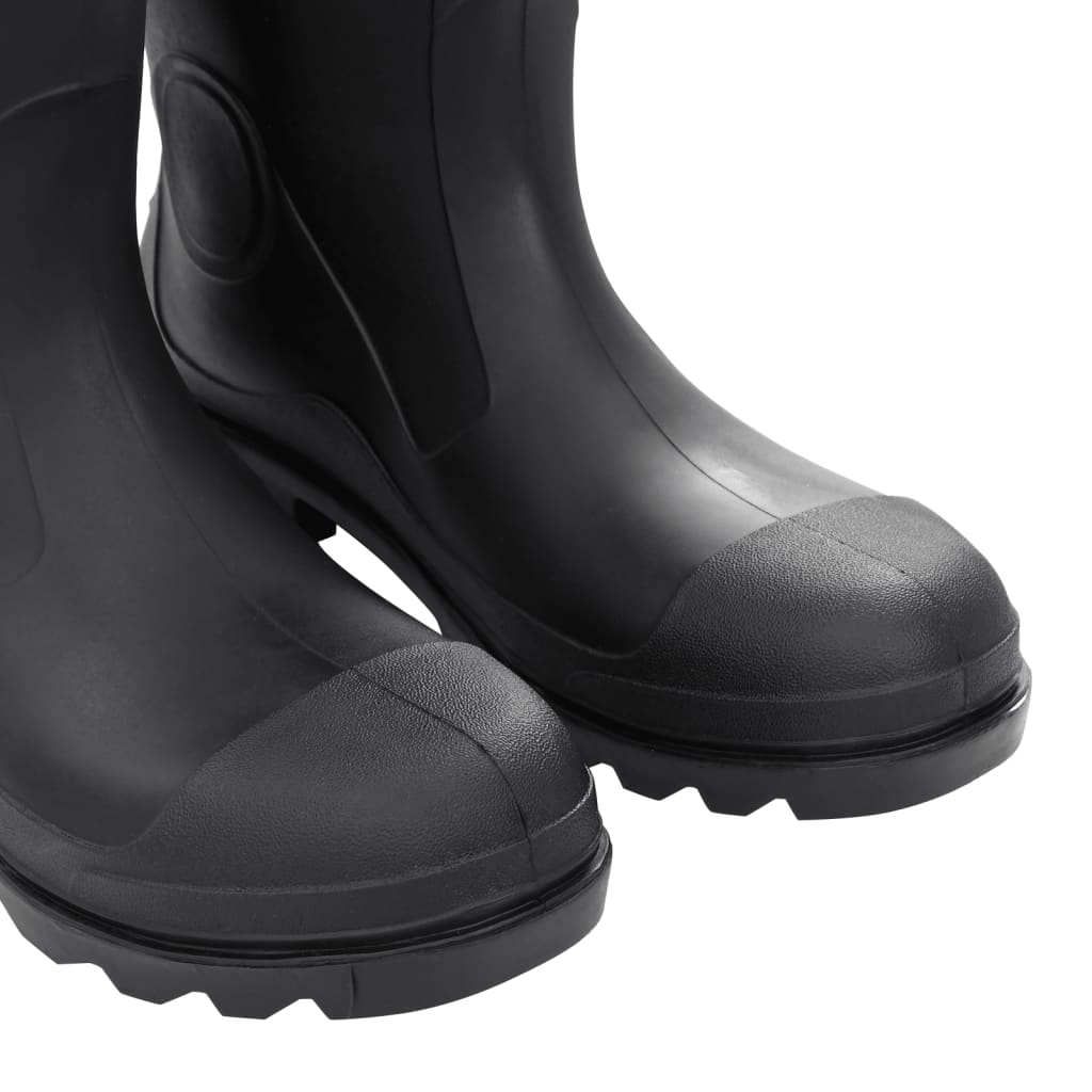 vidaXL Bottes de pluie avec chaussettes amovibles noir taille 45 PVC