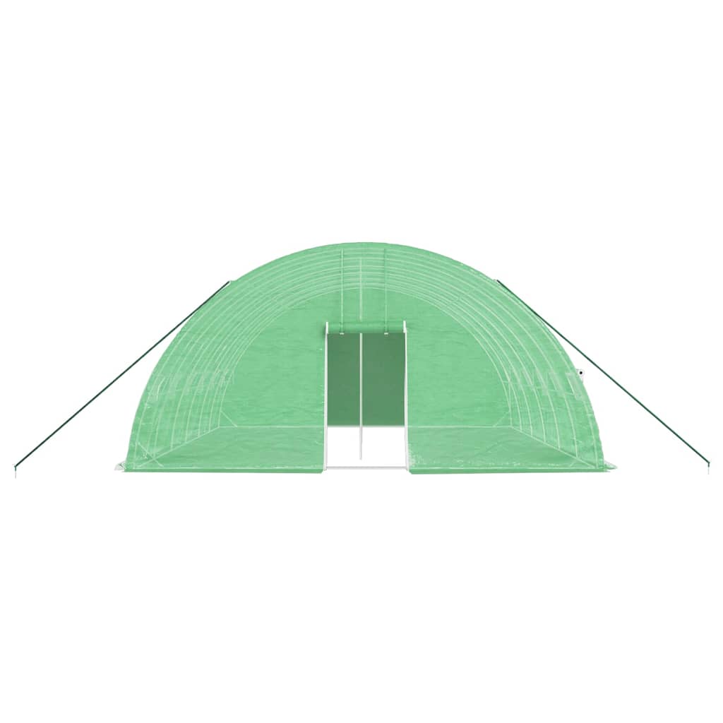 vidaXL Serre avec cadre en acier vert 36 m² 6x6x2,85 m