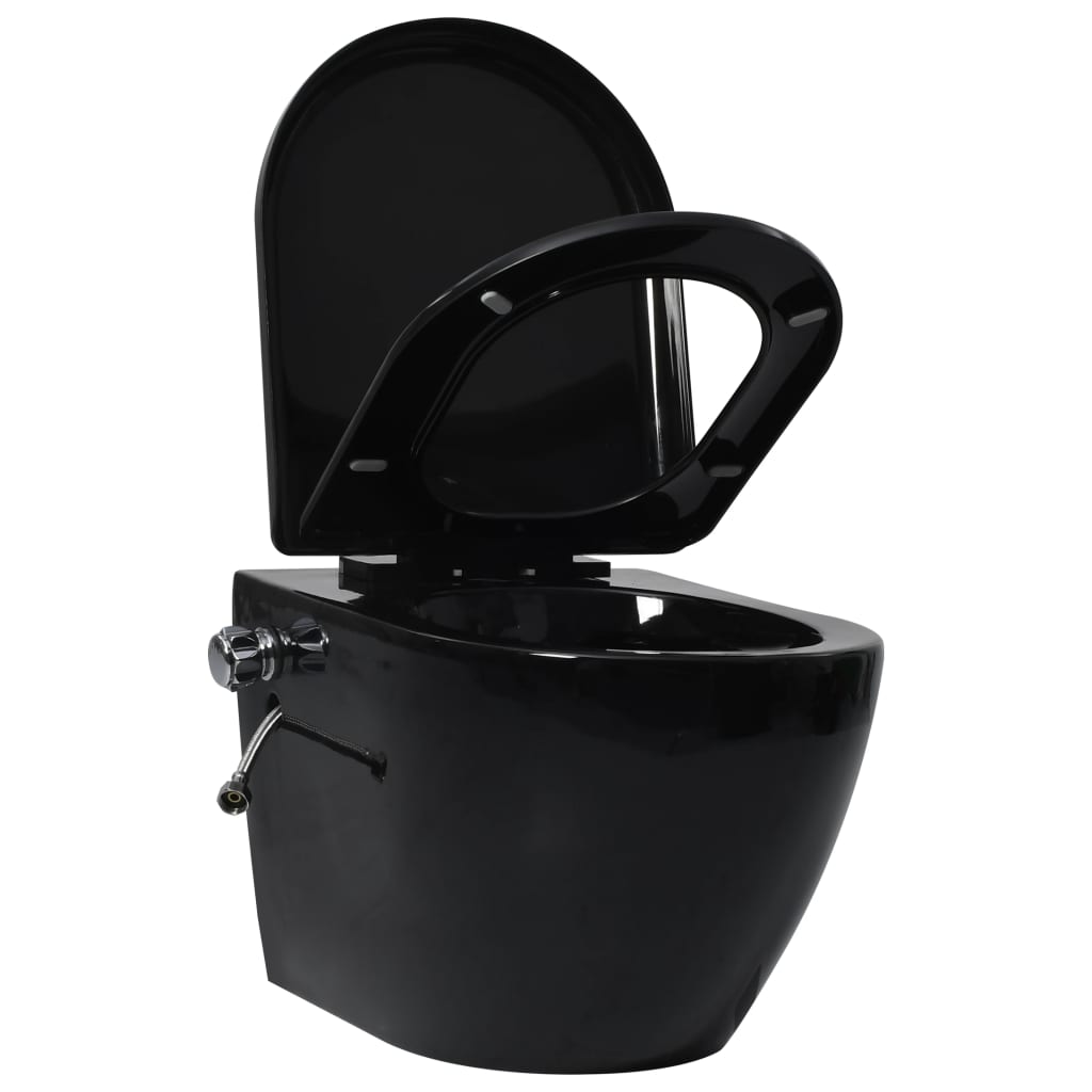 WC et bidet en céramique noire Vida XL 270060 - Acheter en ligne