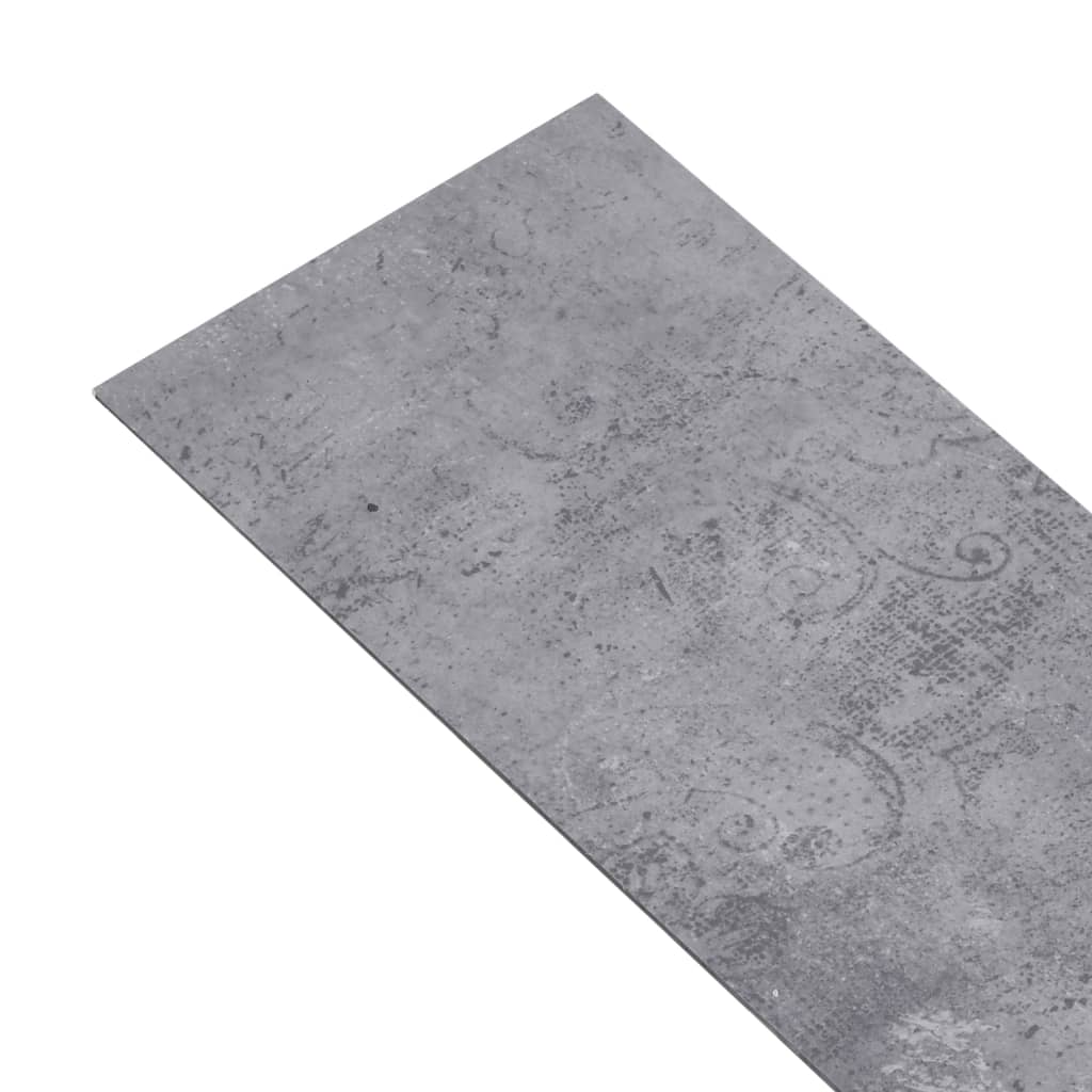 vidaXL Planche de plancher PVC autoadhésif 5,21 m² 2 mm Gris ciment
