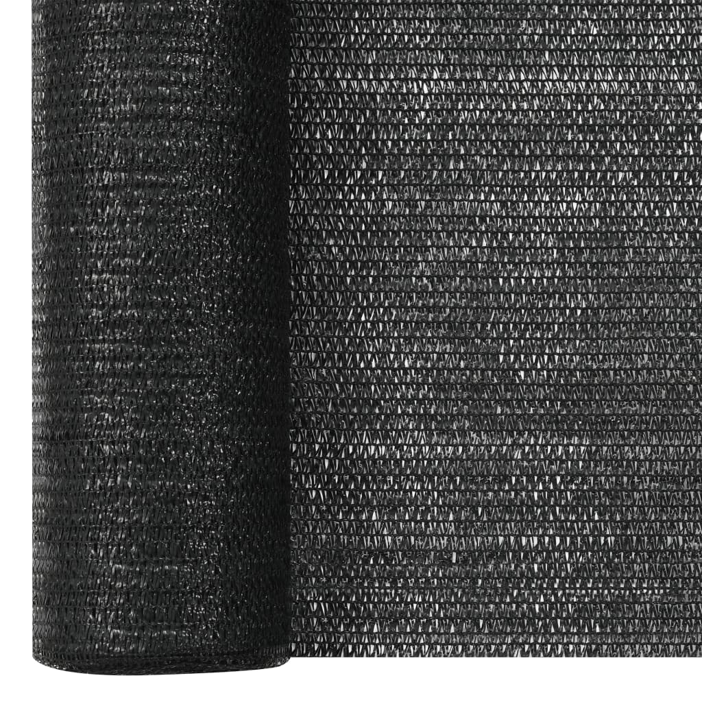 vidaXL Filet brise-vue Noir 1,2x50 m PEHD 75 g/m²