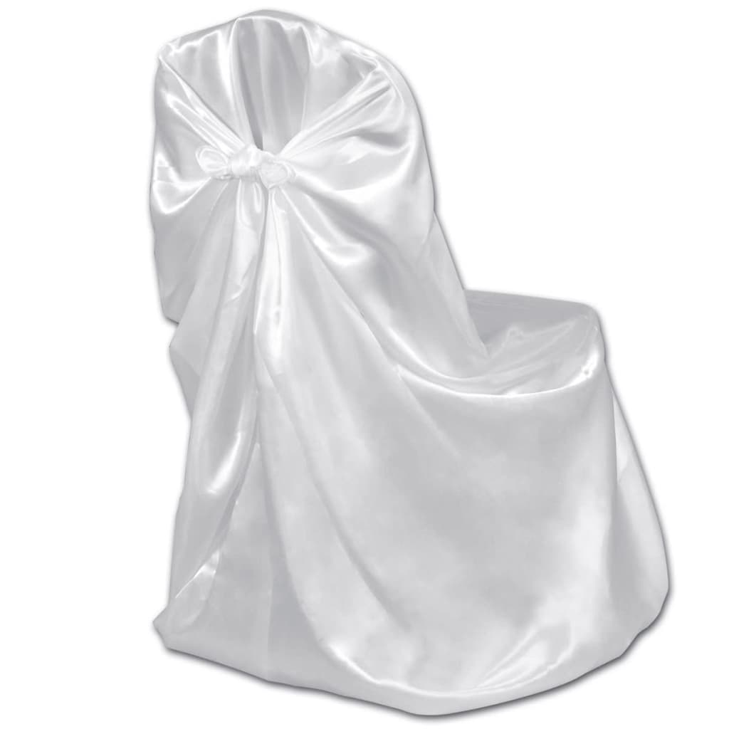 Housse de chaise blanche pour le banquet de mariage 6 pièces