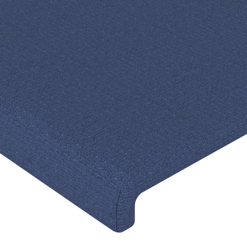 vidaXL Tête de lit à LED Bleu 200x5x118/128 cm Tissu