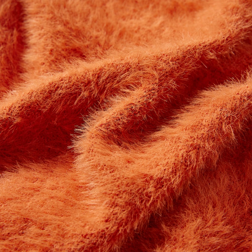 Pull-over tricoté pour enfants orange brûlé 92