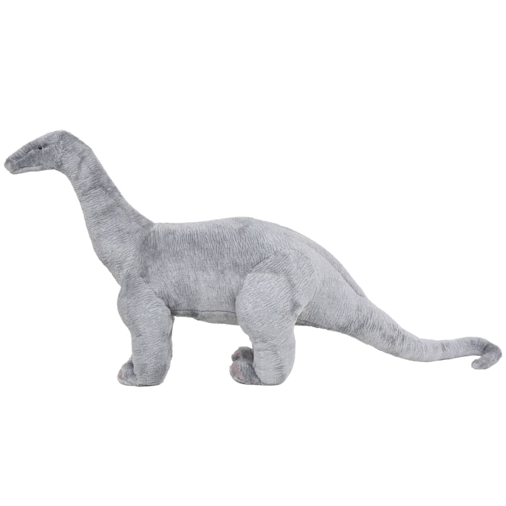 vidaXL Jouet en peluche Dinosaure Brachiosaurus Gris XXL