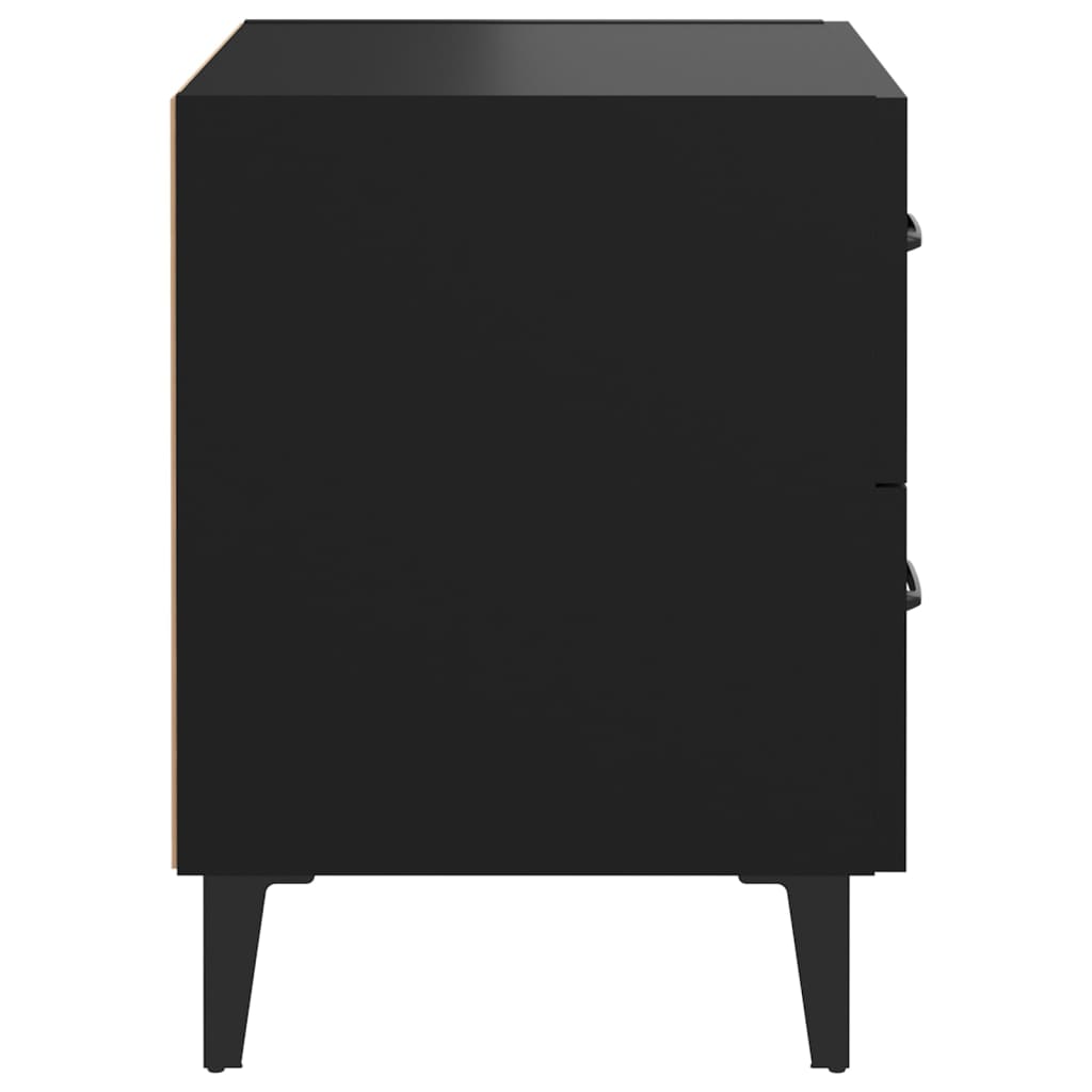 vidaXL Tables de chevet 2 pcs Noir 40x35x47,5 cm