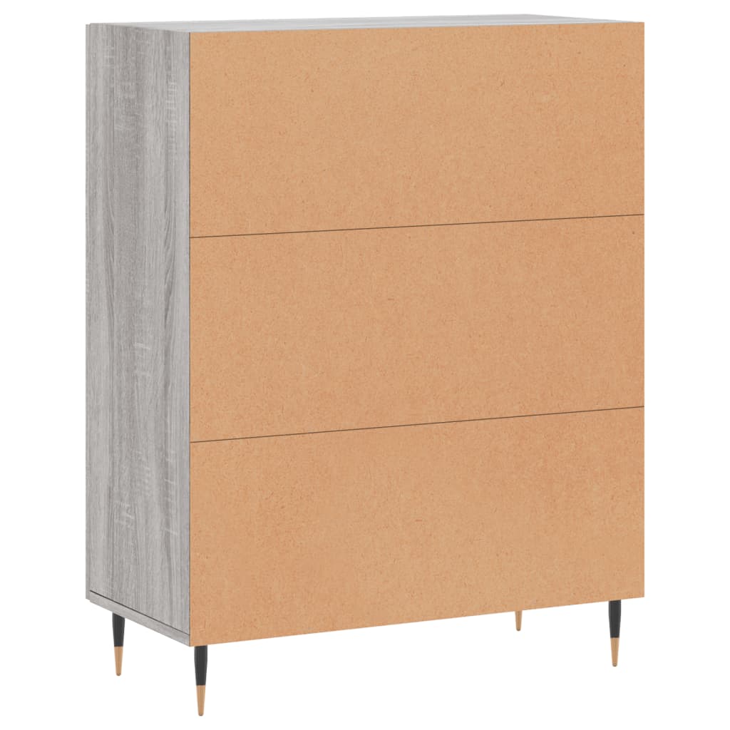 vidaXL Buffet sonoma gris 69,5x34x90 cm bois d'ingénierie
