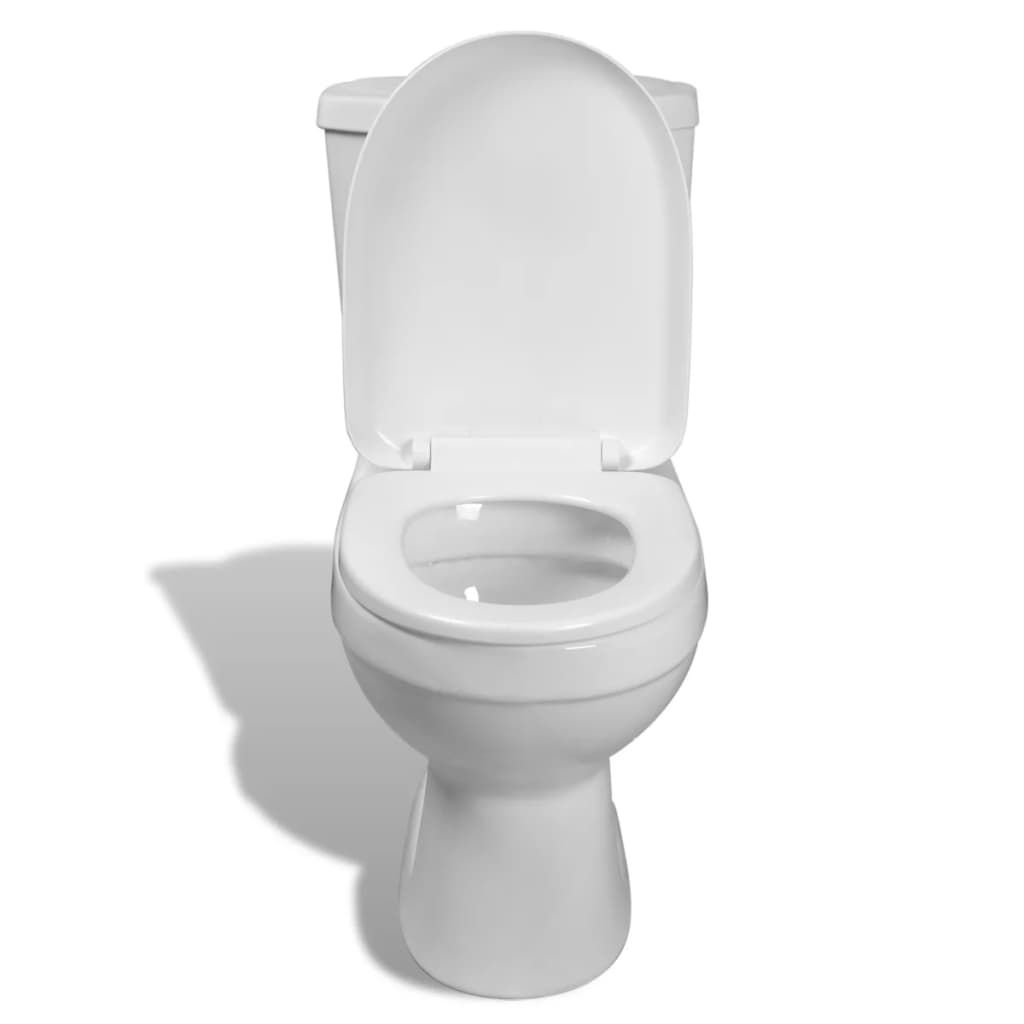 vidaXL Toilette avec réservoir Blanc