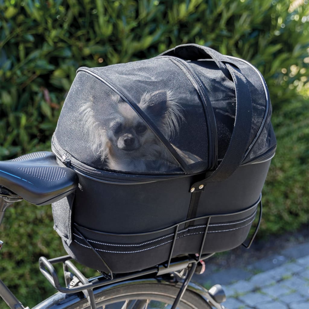 TRIXIE Panier arrière de vélo pour animaux compagnie 29x42x48 cm Noir