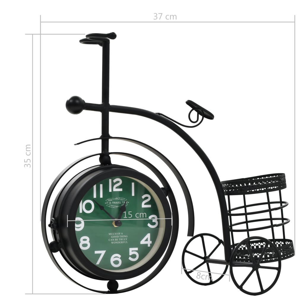 vidaXL Horloge à double Face Tricycle Vintage