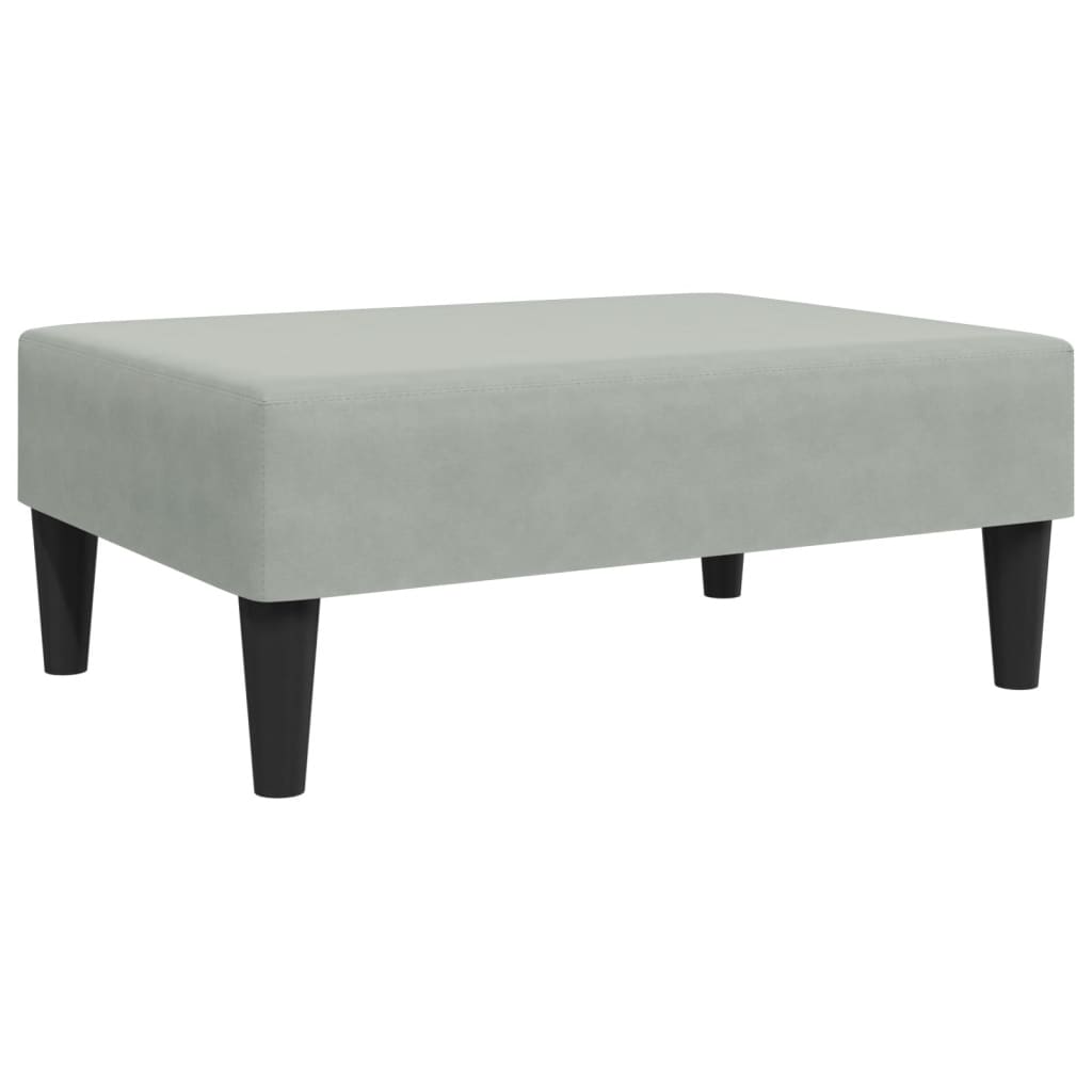 vidaXL Canapé-lit à 2 places avec oreillers et repose-pied gris clair