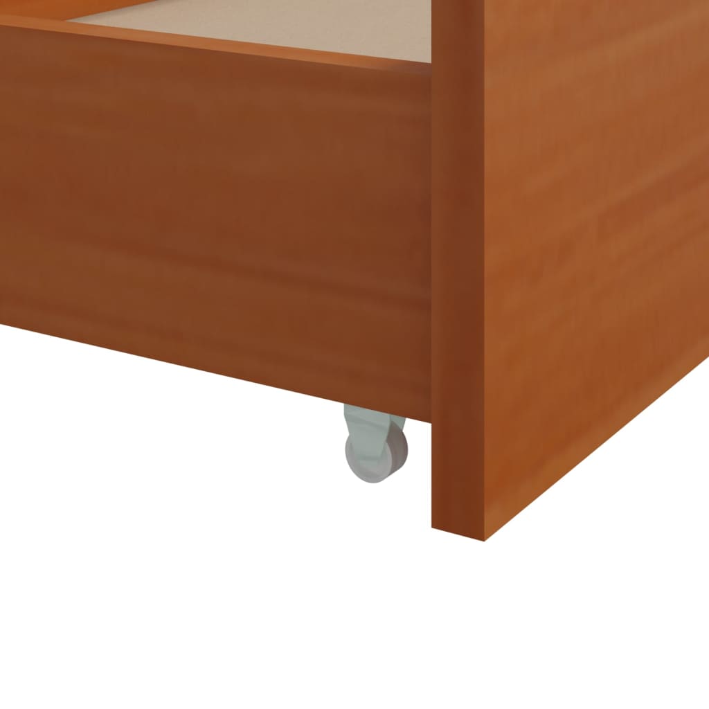vidaXL Cadre de lit avec tiroirs Marron miel Pin massif 90x200 cm